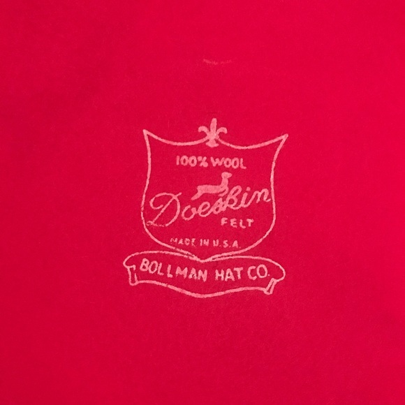 Felt hat with brim. Bollman Hat Co. 100% wool. One size-adult - Picture 4 of 4